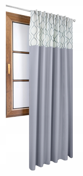 Elegancka zasłona duo Mela 2 jasno szara wzór 4