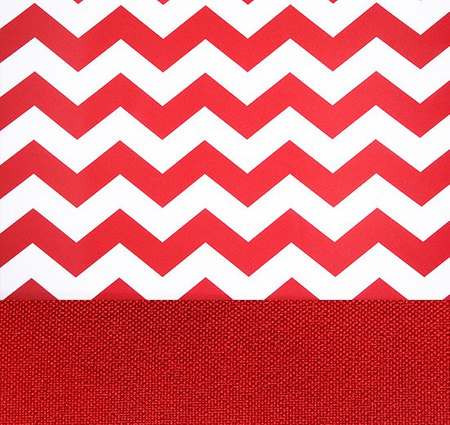Zasłona matowa duo zygzaki Cindy wzór B4 czerwona