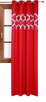 Zasłona matowa duo maroko Cindy wzór A5 czerwona