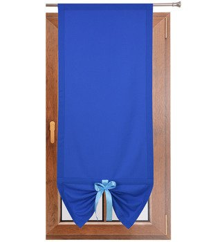 Uroczy panel gładki matowy z kokardką szafirowy Gabi