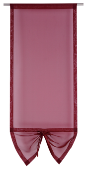 Uroczy panel z woalu z ozdobną kokardką Zoe bordowy