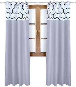 Zasłona szara matowa  duo plastry Rubi 2 wzór I1