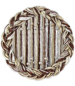 Makaron sznurki srebrna nić z koralami biały brąz stare złoto