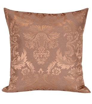Ozdobna poszewka w lśniące wzory Vera brązowa