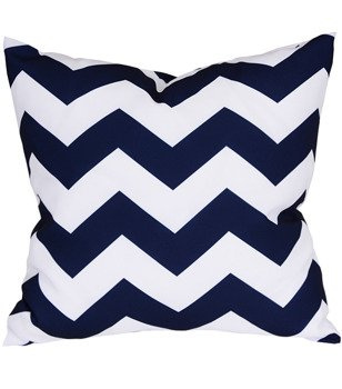 Ozdobna poszewka Rubi wzory w granatowe zygzaki wzór B5