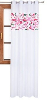 Zasłona matowa duo kotki Cindy wzór V1 biała