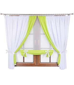 Uroczy komplet dziecięcy zasłony i panel z kokardkami Mika wzór 10