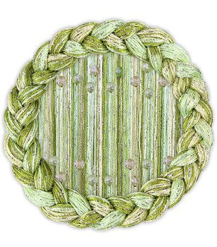 Makaron sznurki srebrna nić z koralami oliwka mięta ecru