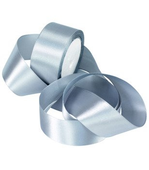 Wstążka atłasowa taśma szeroka lamówka do firan i zasłon szara