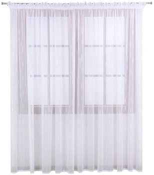 Elegancka biała firana z woalu zdobiona deszczykiem Verona wzór 3