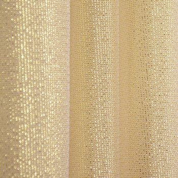 Materiał na metry z błyszczącą nicią złoty Riko firany zasłony