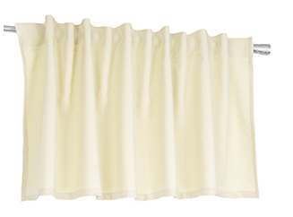 Ozdobny lambrekin z tkaniny matowej ecru