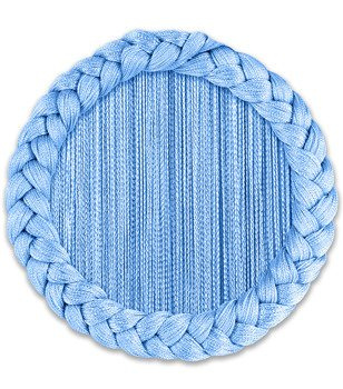 Makaron gładki niebieski klasyczny sznurki