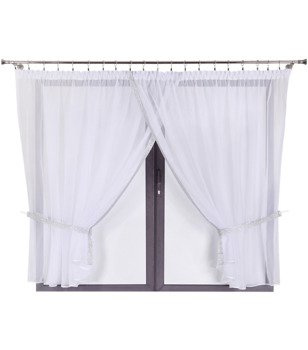 Ozdobna firana "EMMA II" wykończona cyrkoniami