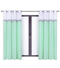Urocza zasłona trio miętowa pas szary biały Maiko wzór 2