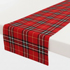 Bieżnik świąteczny w kratkę czerwono bordowy dekoracja na stół ławę boże narodzenie