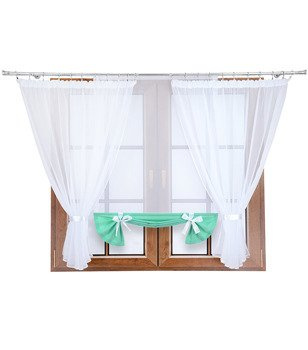 Komplet firan z panelem z woalu Demi II jasny turkusowy