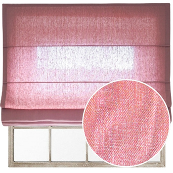 Roleta rzymska różowy lniana klasyczna z naturalnego lnu