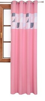 Zasłona matowa duo Cindy wzór G2 pastelowo różowa