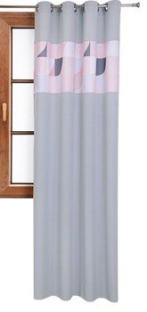 Zasłona matowa duo Cindy wzór G2 jasno szara