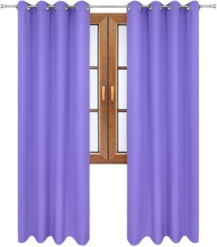 Gładka zasłona matowa Clara jasno fioletowa klasyczna
