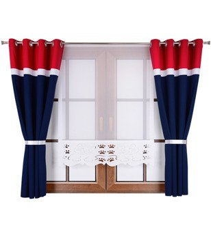 Komplet zasłon trio oraz panel z ażurem Maiko wzór 4