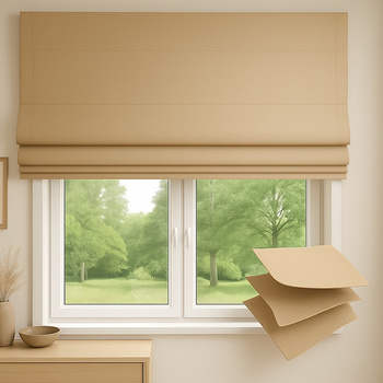 Roleta rzymska zaciemniająca do 100 % blackout na wymiar beżowa
