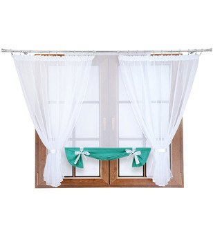 Komplet firan z panelem z woalu Demi II turkusowy