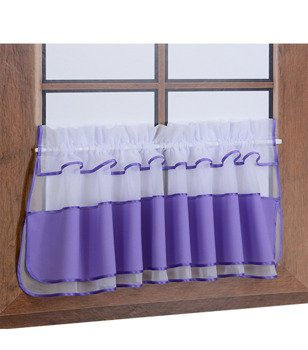 Zazdrostka z woalu i tkaniny matowej jasno fioletowa Bari z falbanką