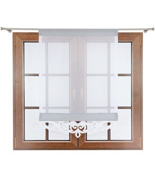 Panel z woalu ozdobiony ażurem i pasem matowym Diana