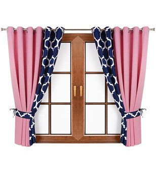 Komplet zasłon różowych duo maroko  Areta III wzór 6