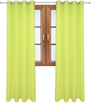 Gładka zasłona matowa Clara limonkowa klasyczna