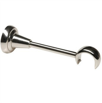 Metalowy pojedynczy wspornik PRESTIGE o średnicy szyny fi 19 mm - Stal Szlifowana (inox)