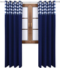 Zasłona granatowa matowa  duo kratka Rubi 2 wzór M2