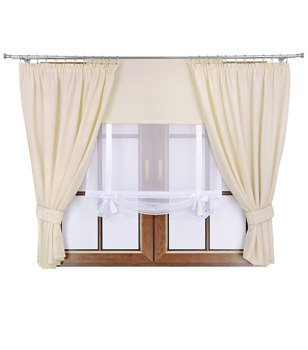 Komplet dwie zasłony panel z kokardkami Vigo III ecru
