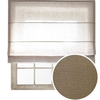 Roleta rzymska chłodny ciemny beż 6 lniana klasyczna z naturalnego lnu