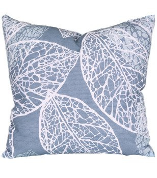 Ozdobna poszewka Rubi wzory w liście szara wzór D1