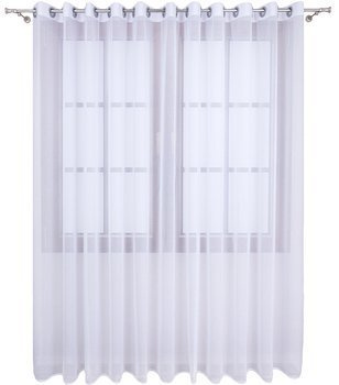 Elegancka biała firanka z kreszu woal Ksenia