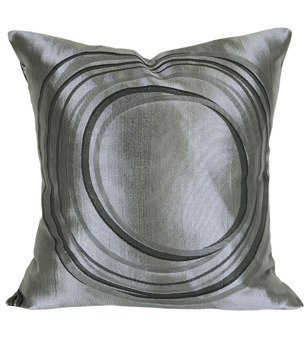 Ozdobna poszewka w lśniące wzory Como ciemny szary