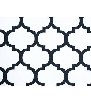 Materiał na metry z nadrukiem białe maroko wzór A7 na zasłony