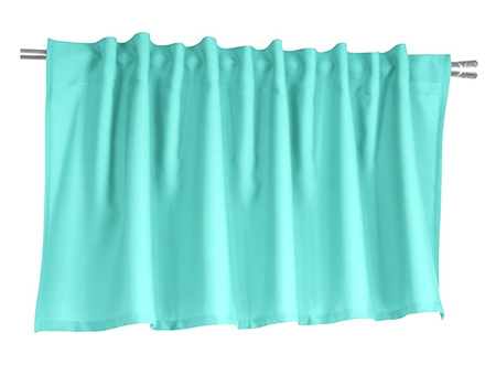 Ozdobny lambrekin z tkaniny matowej jasny turkusowy Sale S59