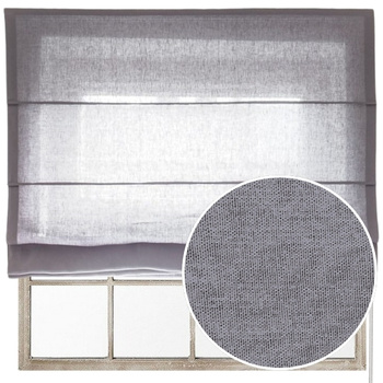 Roleta rzymska szara lniana klasyczna z naturalnego lnu