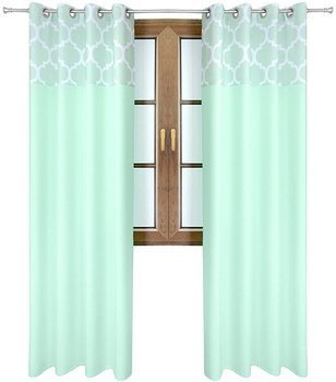 Zasłona miętowa matowa  duo maroko Rubi 2 wzór A6