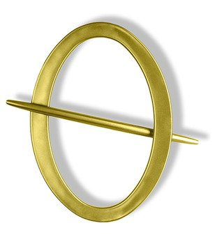 Klasyczna klamra spinka w kształcie owalu zimny złoty wzór 3