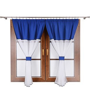 Firana duo mat z woalu z podwiązkami FABIA