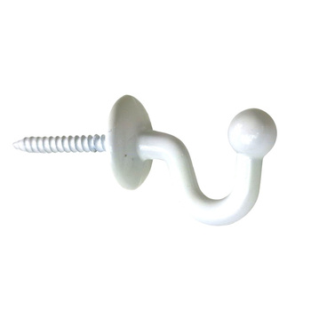 Mini hak haczyki do upinania firan zasłon Biały