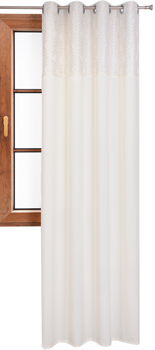 Zasłona ecru duo z wyszywanym wzorem Akemi wzór 4