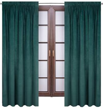 Elegancka zasłona welurowa welwet szmaragdowy zaciemniająca welur aksamitny