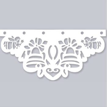 Ażurowa zazdrostka dekoracja okna Święta Bożego Narodzenia wzór 3