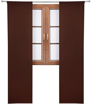 Panel gładki z tkaniny matowej Egle gorzka czekolada